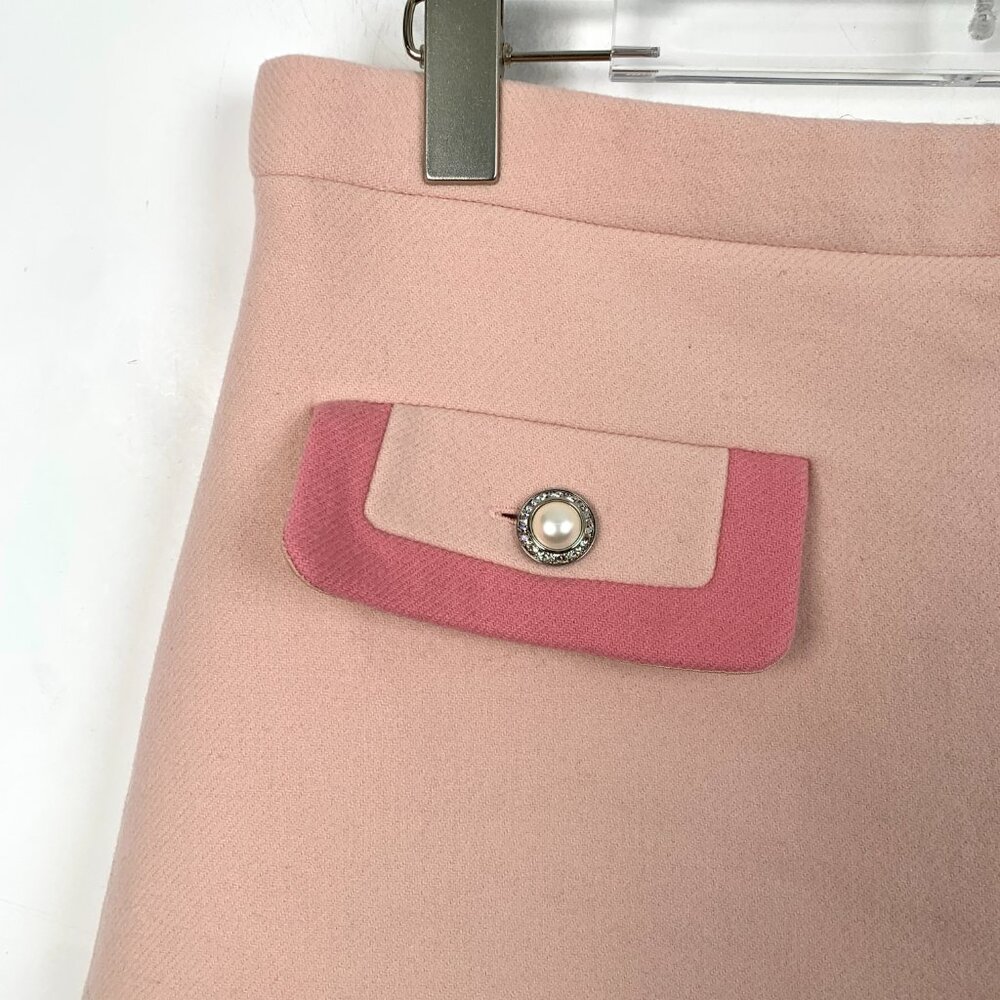 Miu Miu Pink Wool Mini Skirt - image 3